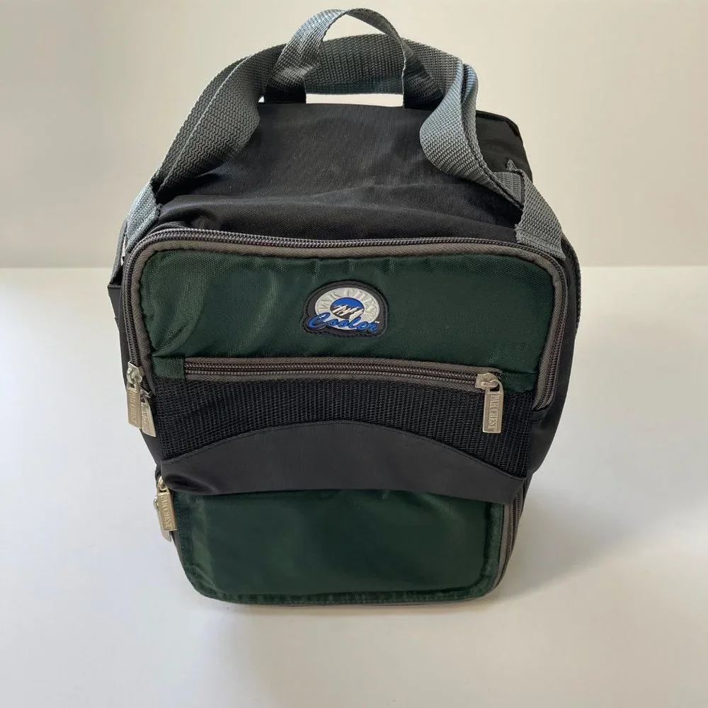 PAK CHEST COOLER Insulated Double Zip Compartment Adjustable Strap Green NWOT